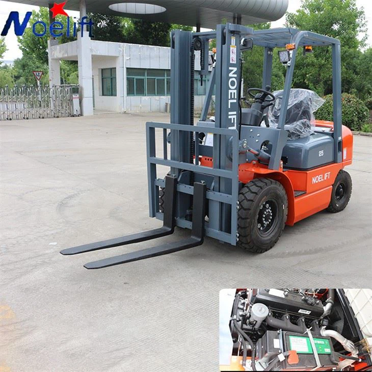 diesel forklift in warehouse